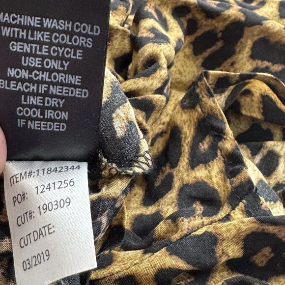 NEW Torrid 4 Leopard Print Dolman Midi Top With Tie Front Women’s‎ Plus 4X - Picture 7 of 12